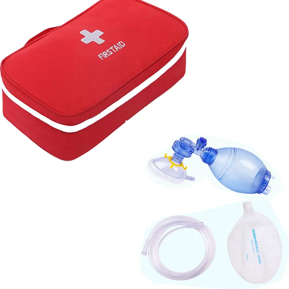 First Aid Manual PVC Adult/Child/Infant Resuscitation Ambu Bags 2000ml/1600ml Reservoir Bag Emergency Self-help Rescue Tool resuscitation ambu bags