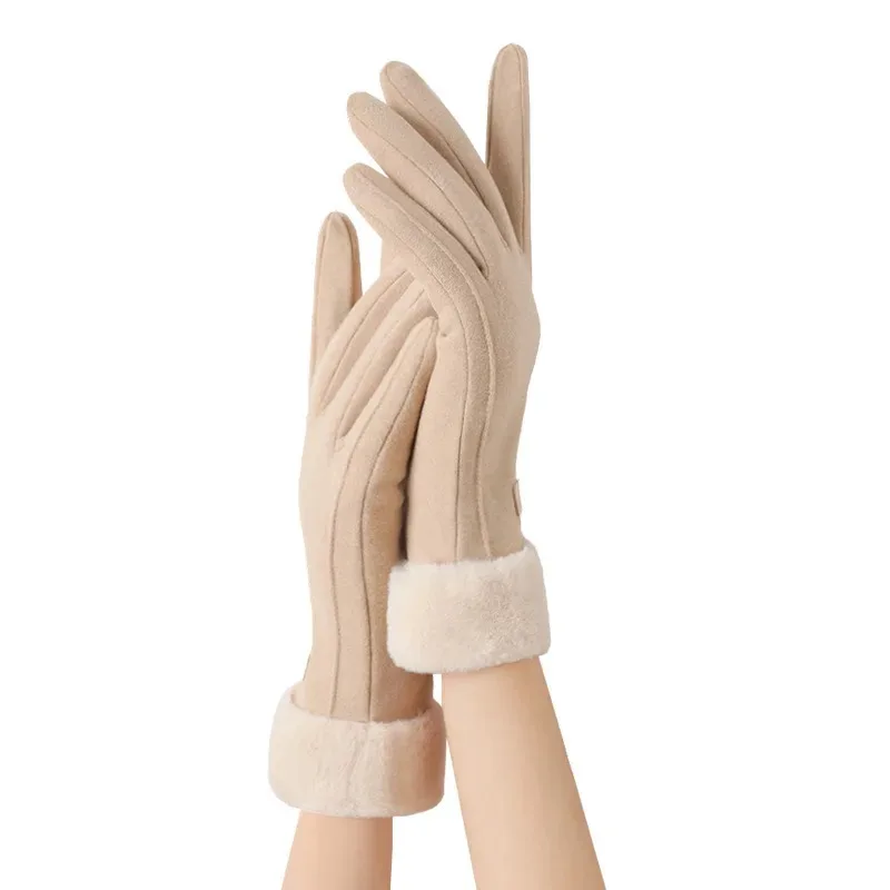 Women's Gloves Warm Windproof Winter Gloves For Women Cold Resistant Touch Screen Gloves Finger gloves Christmas Accessories - 4