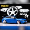 1/64 Nabes XChika  white Advan GT modified wheels 10.5mm attitude wheels 1