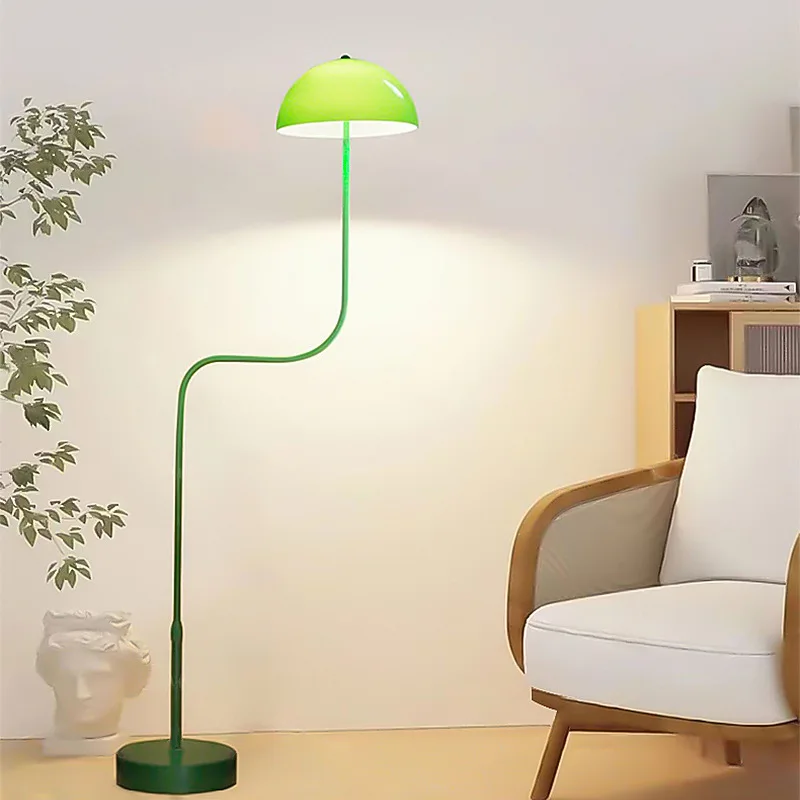 

Danish Jade Green Bean Sprout Lamp Antique Ins Living Room Sofa Floor Light Adjustable Bedroom Study Standing Table Lamp