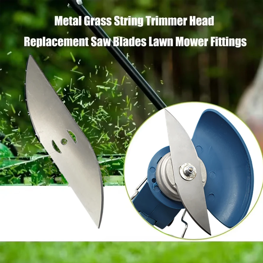 Lawn Mower Trimmer Blade 2-10PCS 150mm Metal Grass String Trimming Head Replacement Saw Blades Lawn Mower Fittings For Agriculture Wasteland Reclamation