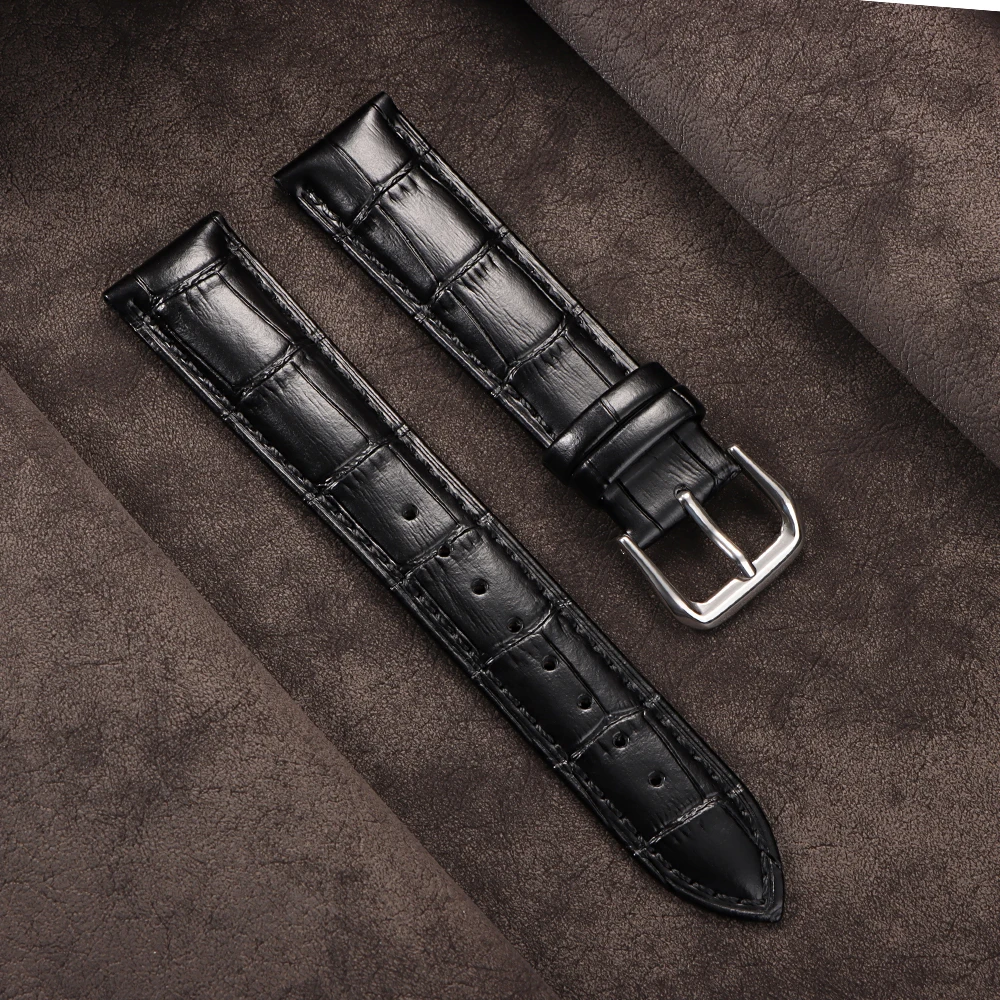 Genuine Leather Brown Watch Strap - Universal Business Style Bracelet
