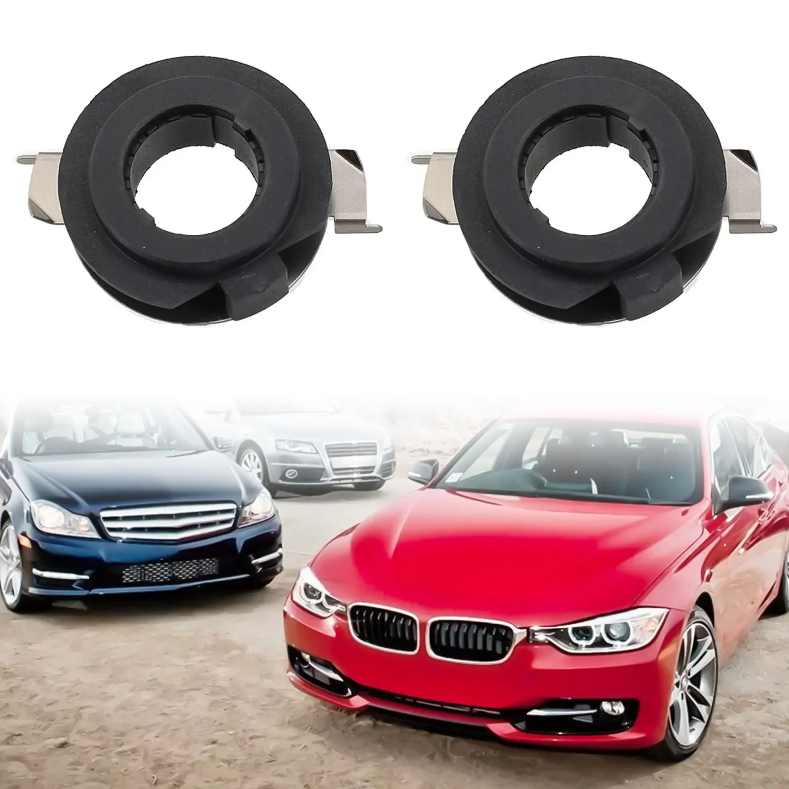 Headlight Holder 2pcs Auto H7 LED Adapter Base Socket Retainer For BMW Mercedes Head Lamp