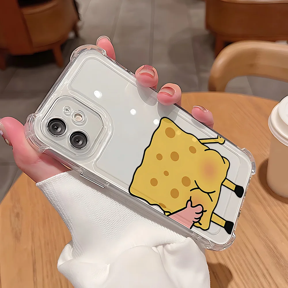 Adorable SpongeBobs Couple Clear TPU Phone Case