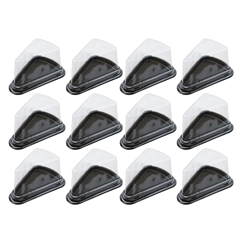 

100 Pcs Cake Box Single Cupcake Container Mousse Tray Individual The Pet Triangle Cheesecake Boxes