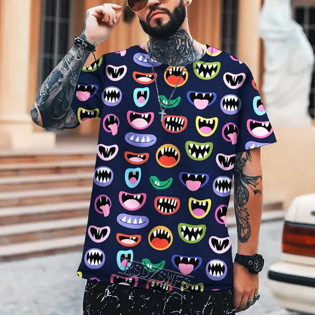 Anime Cartoon Animazione 3D Modello di stampa T-shirt da uomo