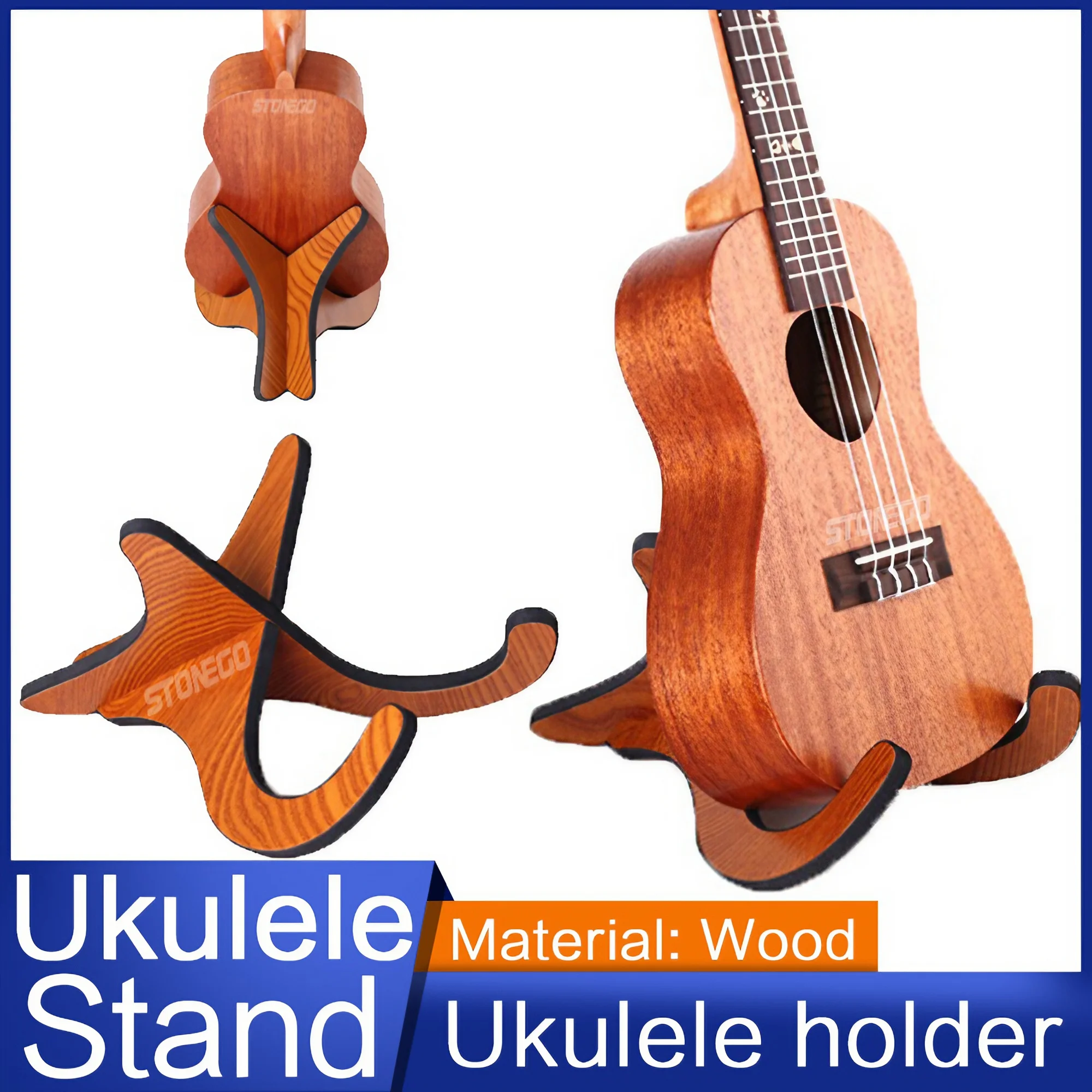 Support Pliable Pour Ukulélé Aroma - Réglable Et Antidérapant - Pour Petits Instruments (ukulélé, Violon, Mandoline)