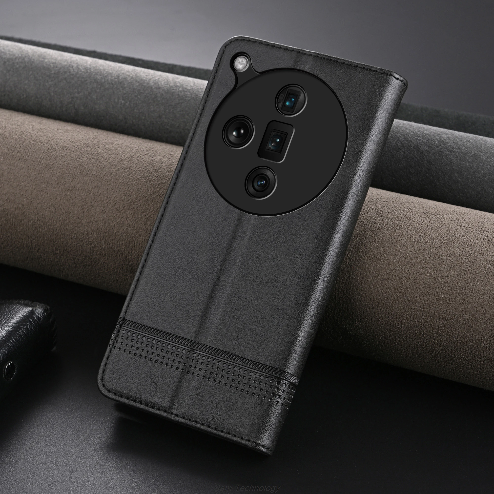 Premium Magnetic Leather Flip Cover – Deluxe Protective Case