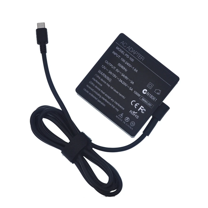 AU61-20V 5A 100W Universal USB Type C Laptop Power Adapter Charger For Laptop Power Supply