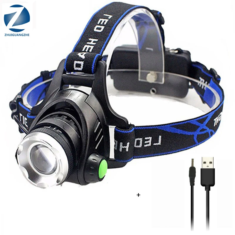 

XM-L2 U3 T6 V6 Led head flashlight Torch Waterproof Zoom Head lamp light for camping ships from Russian Headlight