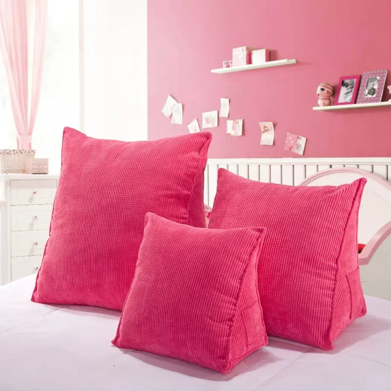 Tatami waist pillow with core office lumbar car sofa backrest stereo triangle cushion bedside pillow