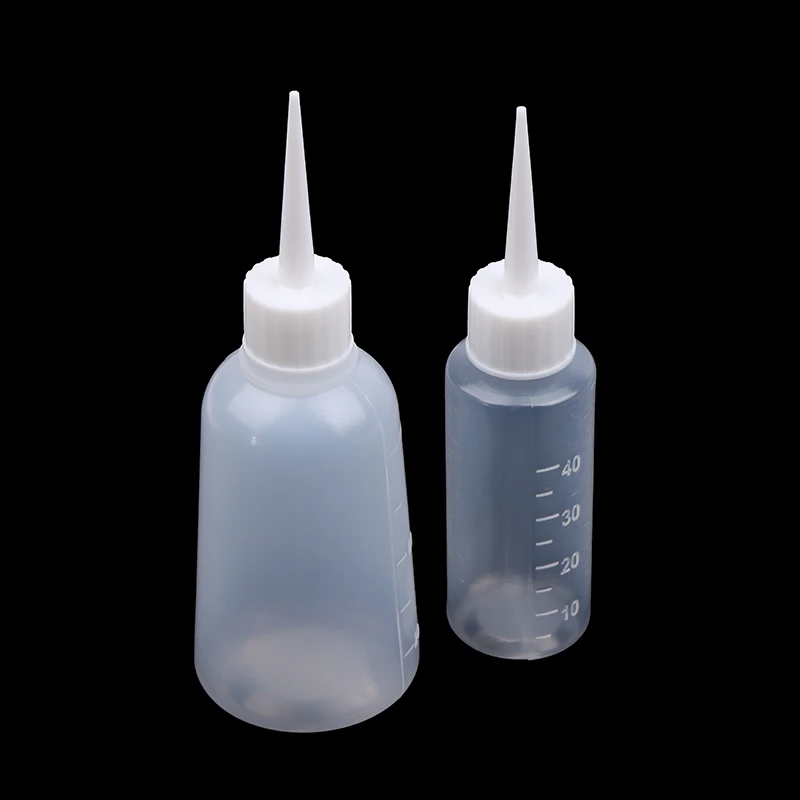 5PCS 40/100ml Plastic Clear Tip Applicator Bottle Squeeze Bottle for Crafts Art Glue Multi Purpose Refillable Empty