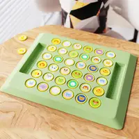 Two-Player Flipping Chess Cartoon Animal Flipping Card With Stickers Classic Fun Chess Board Game early Educational Memory Toys 1