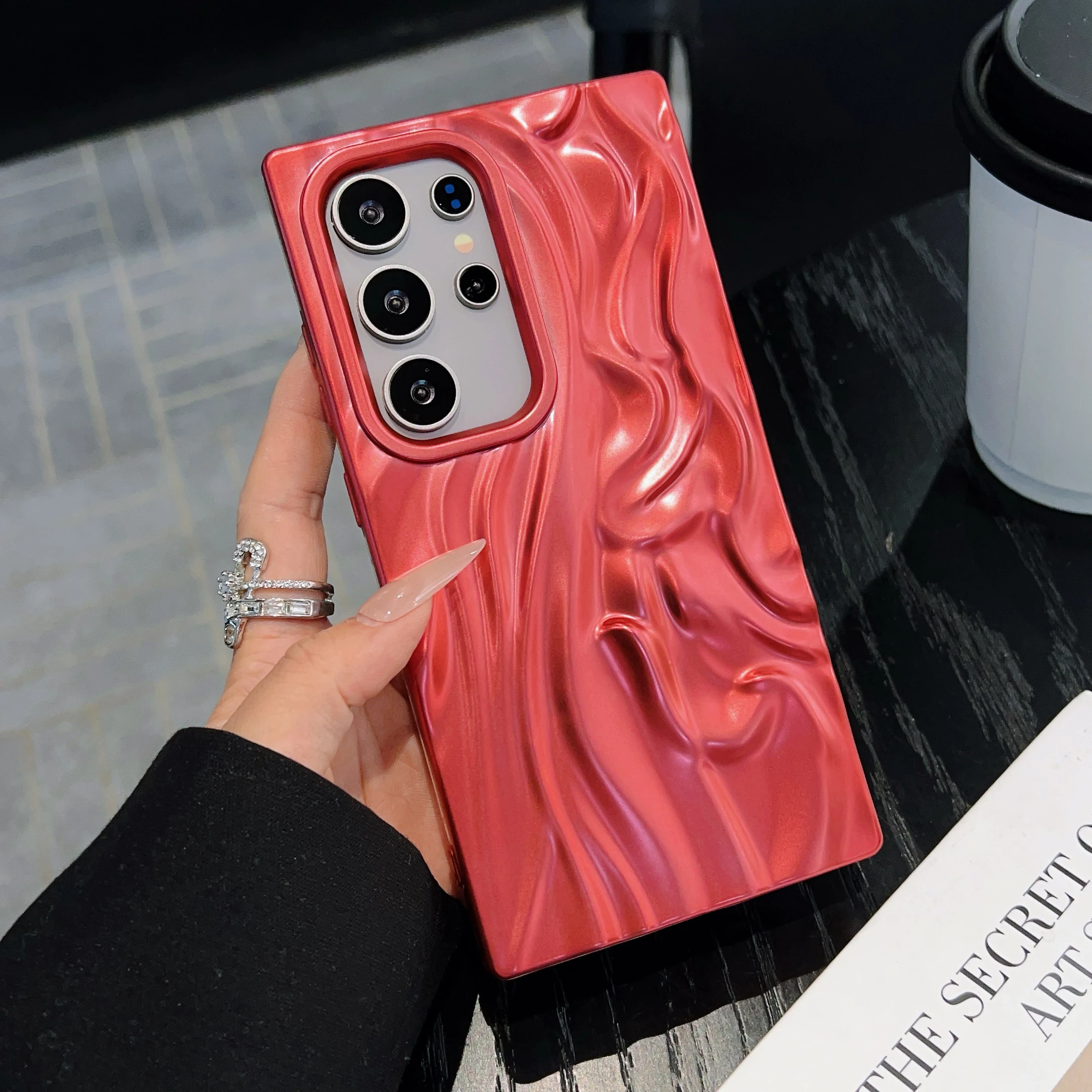 Luxury Plating 3D Wave Wrinkle Soft Fashion Phone Case
