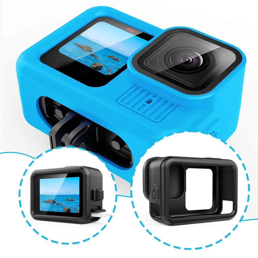 Action Camera Accessory FOR GoPro13 Silicone Protective Jacket Integrated Lens Fully Enveloped Protective Cover Sports Camera Accessories Set
