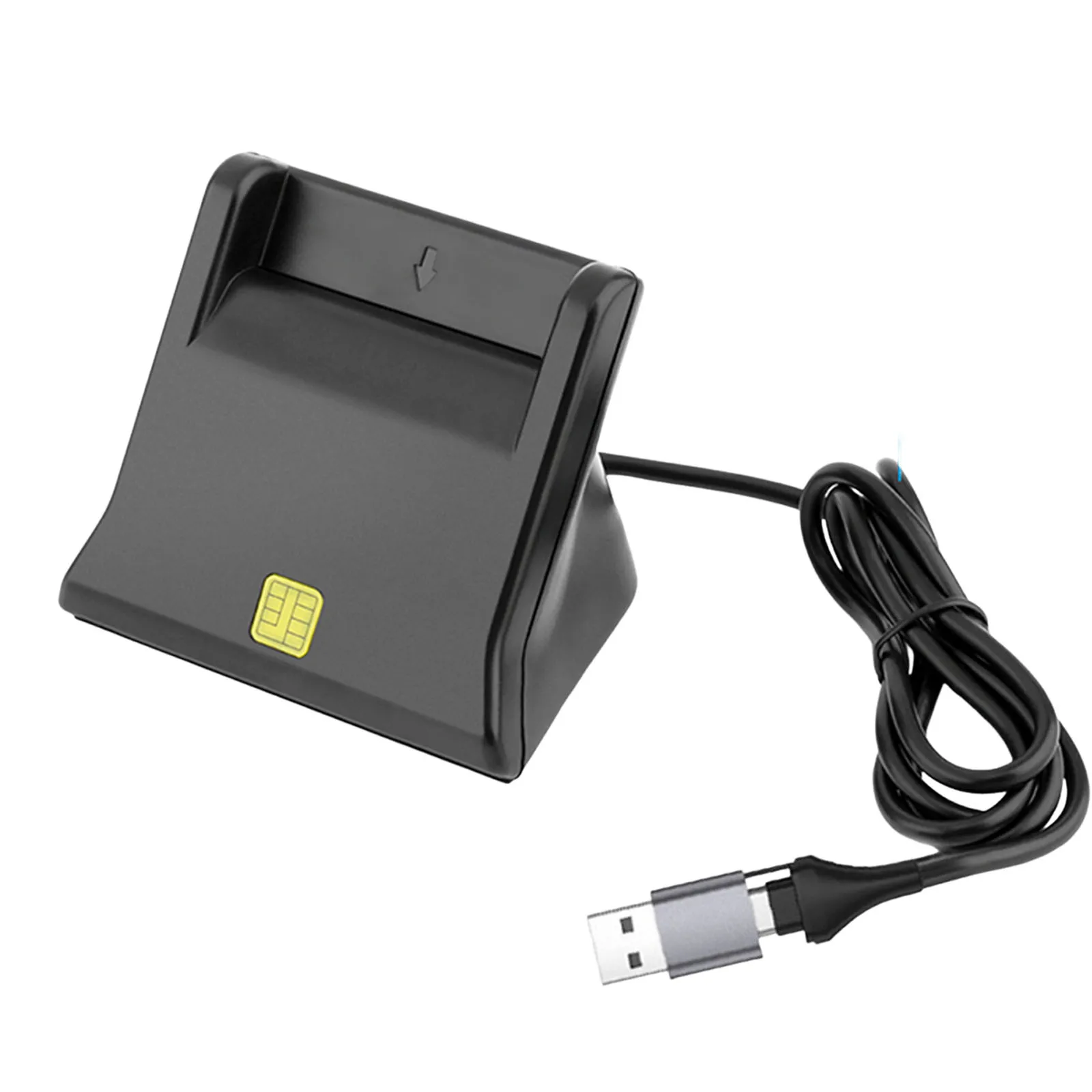USB 스마트 카드 리더기 수직형 스탠딩 스마트 심 카드 리더기 플러그 앤 플레이 윈도우 맥 OS 리눅스 호환