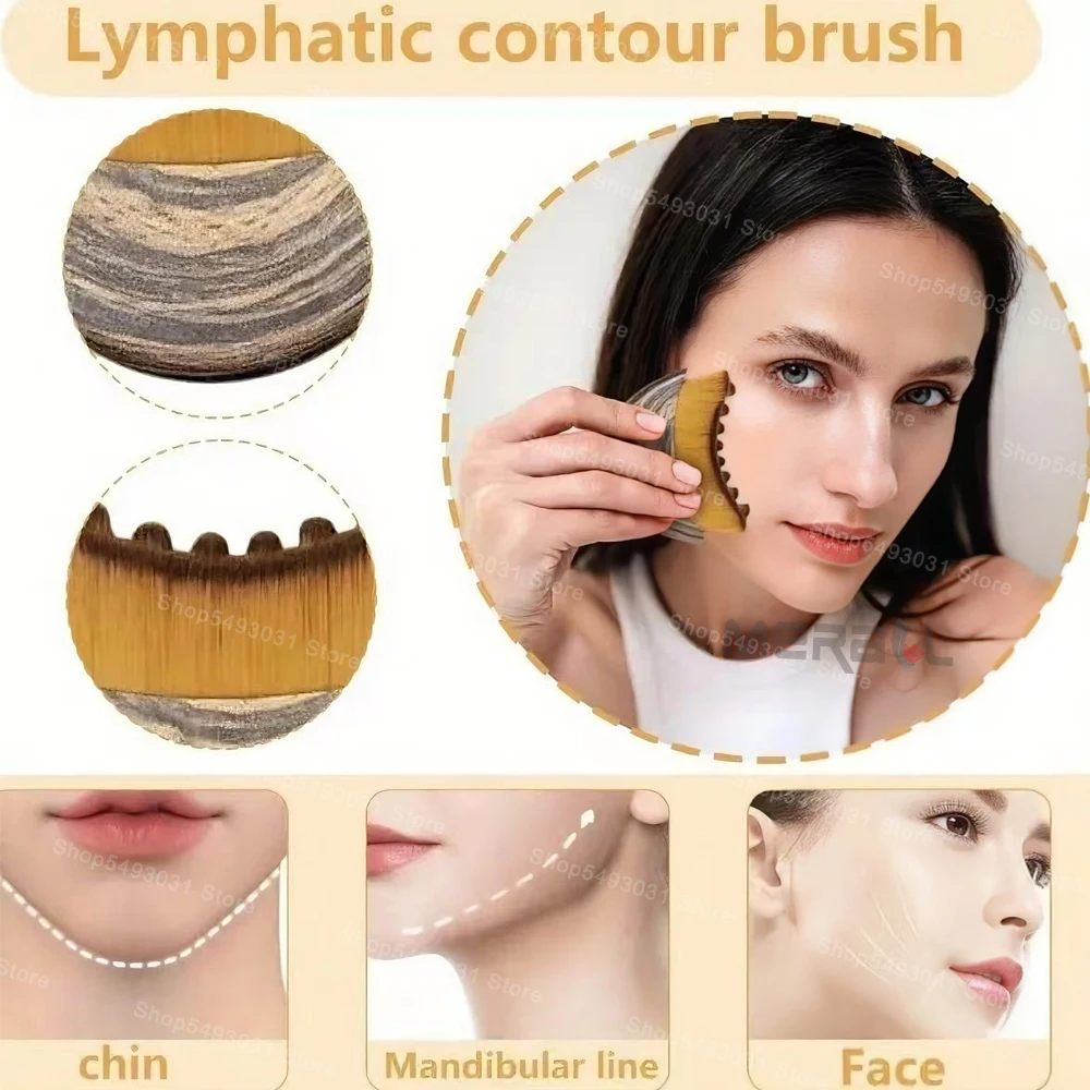 Lymphatic Puffiness Facial Sculpting Guasha Face Scraper Relief Fatigue Facial Massager Face Chin Skin Sculpting Tool Face Brush