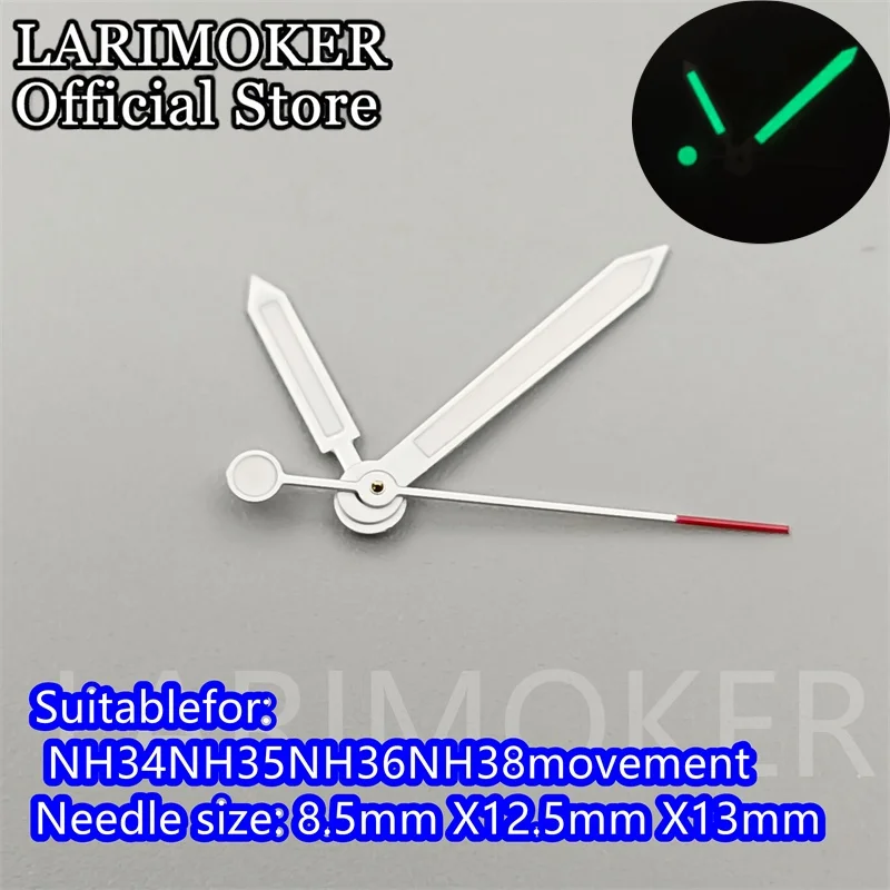 LARIMOKER 핸드 ETA2824-PT5000-2130 무브먼트, 야광 핏, NH 34, NH35, NH36, NH38