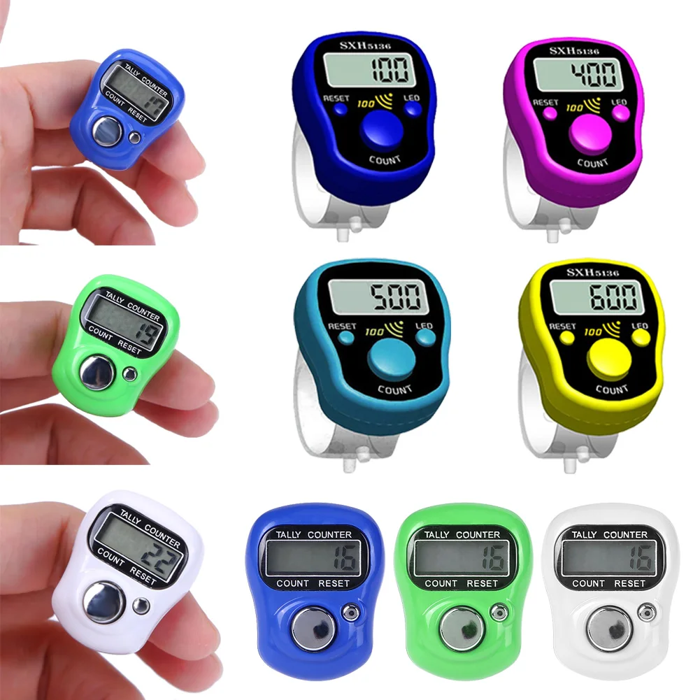 Stitch Marker Row Hand Tally Finger Counter LCD Electric Digital