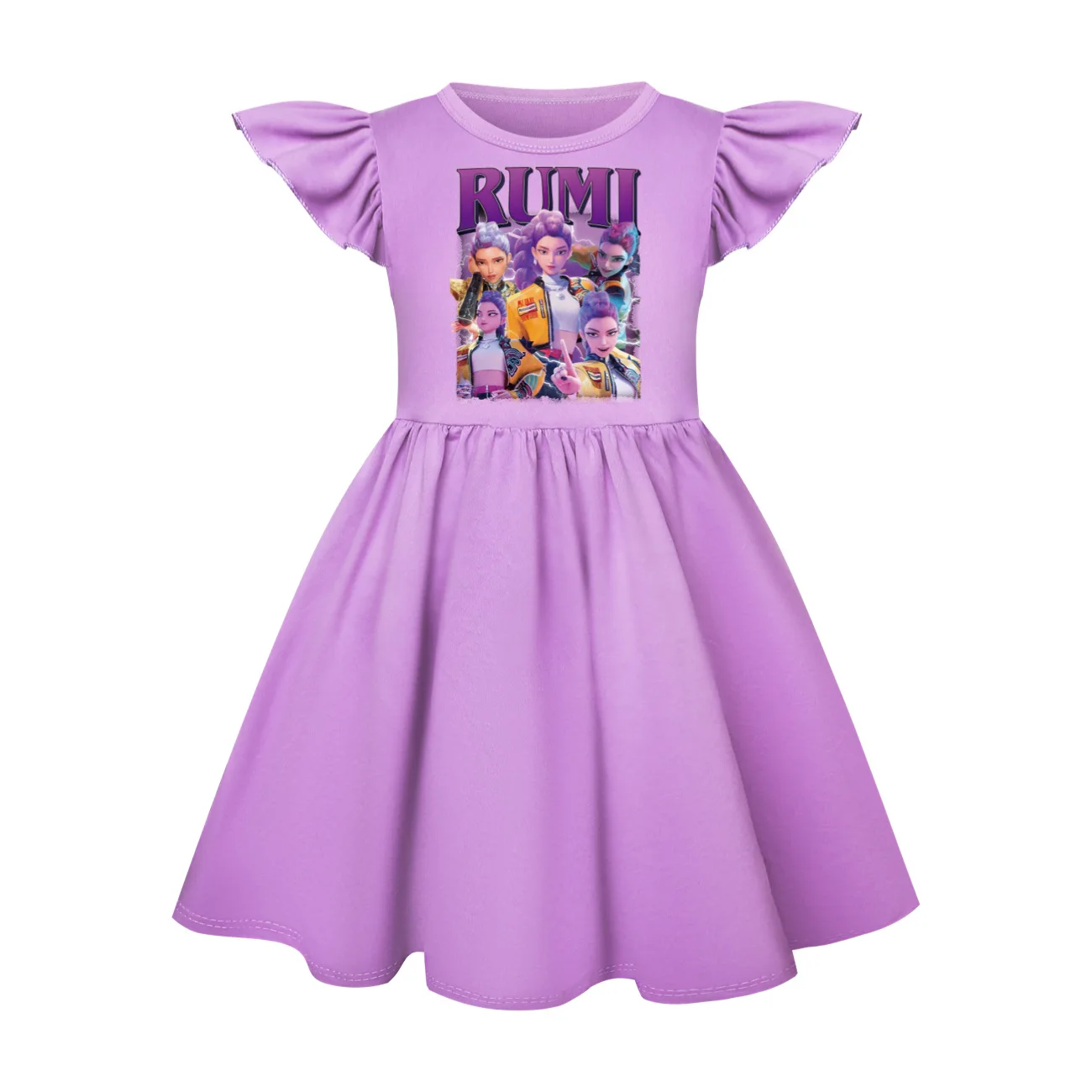 فستان صيفي قصير الأكمام للفتيات الصغيرات من KPop D...