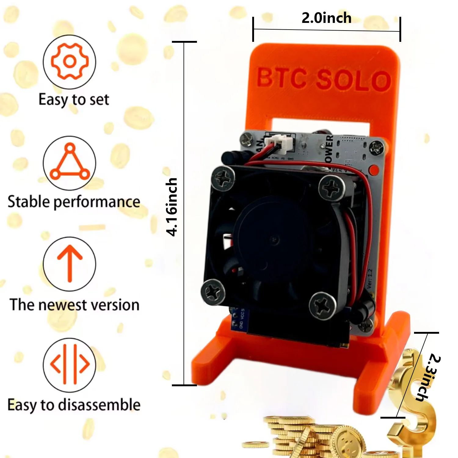 Bitdsk N8 Solo Miner 200Gh/s Miner Home Mining BM1397 Asic Chip BTC Miners Cryptos Mining device