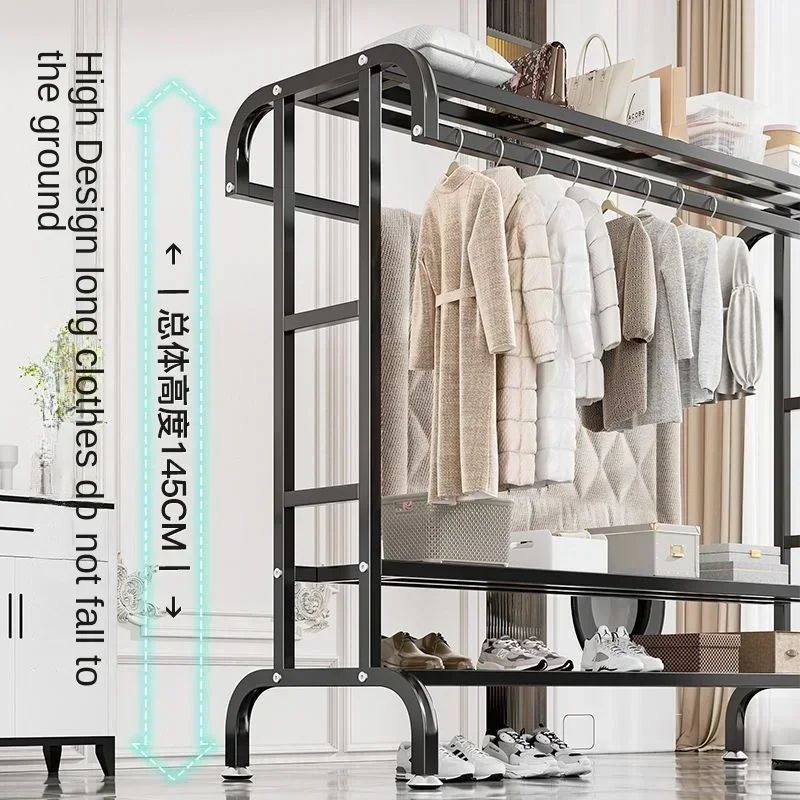 Clothes Hanger, Floor Standing, Thickened and Raised, Double Pole