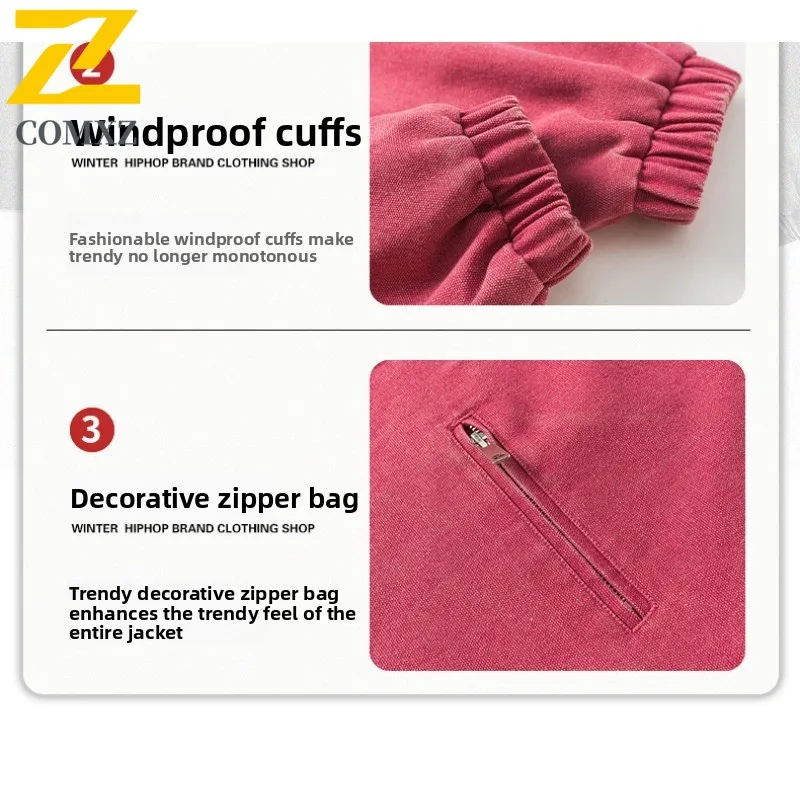 ​Men Retro Denim Jacket Autumn Korean Style Waterproof Windproof Casual Coat Vintage Loose Fit Streetwear Lightweight Outerwear