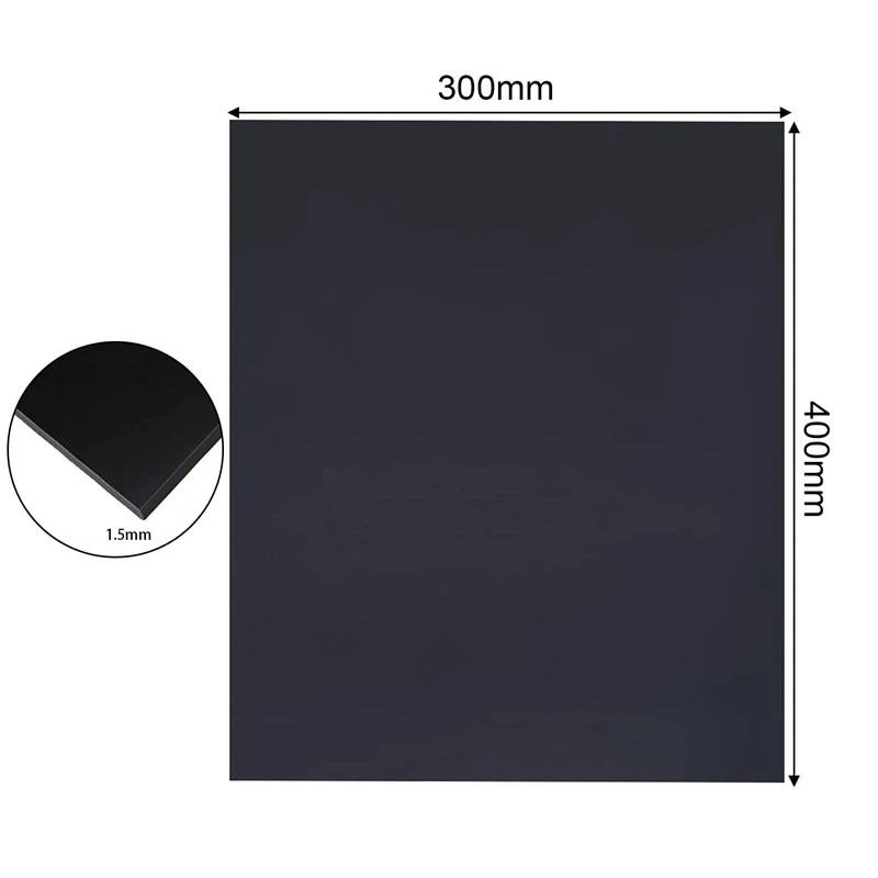 New Industry ABS Plastic Sheet 300*300*0.5mm Black DIY Plastic