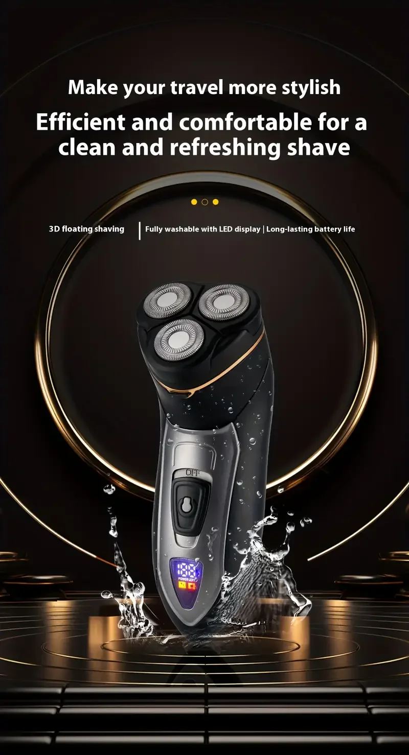 3d Floating Electric Shaver For Men With Led Display & Usb-c_voghion.com