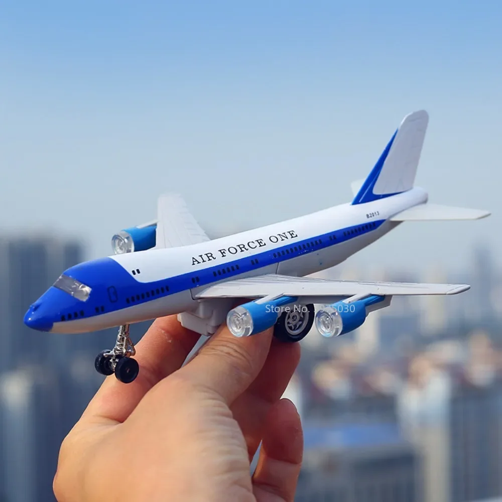 

7 Inches Air Force One Alloy Airplane Model Toy Metal Diecast Aircraft with Sound Light Pull Back Toys for Boys Birthday Gifts