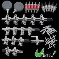 UXCELL Aquarium Air Bubble Stone Oxygen Pump T/Straight Tube Connectors Check Valve Sucker Fish Tank Pond Pump Tools Accessories 1