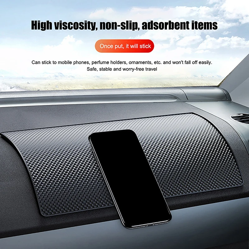 Car Dashboard Sticky Anti-Slip Mat Car Styling Interior Non Slip Mat Heat Resistant Dashboard Phone Sunglasses Holder