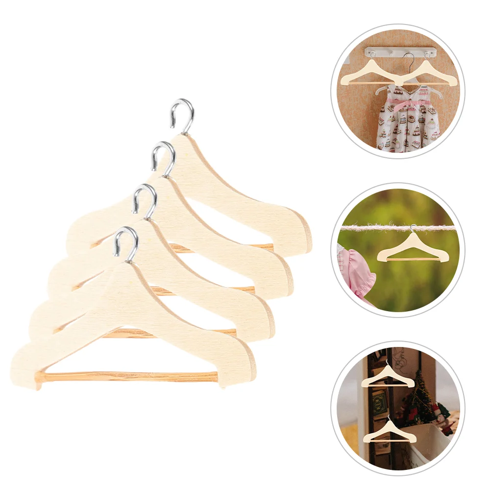 

18 Pcs Mini Simulation Hanger Coat Hangers Toy Room For Clothes Metal Decors House Props Simulated