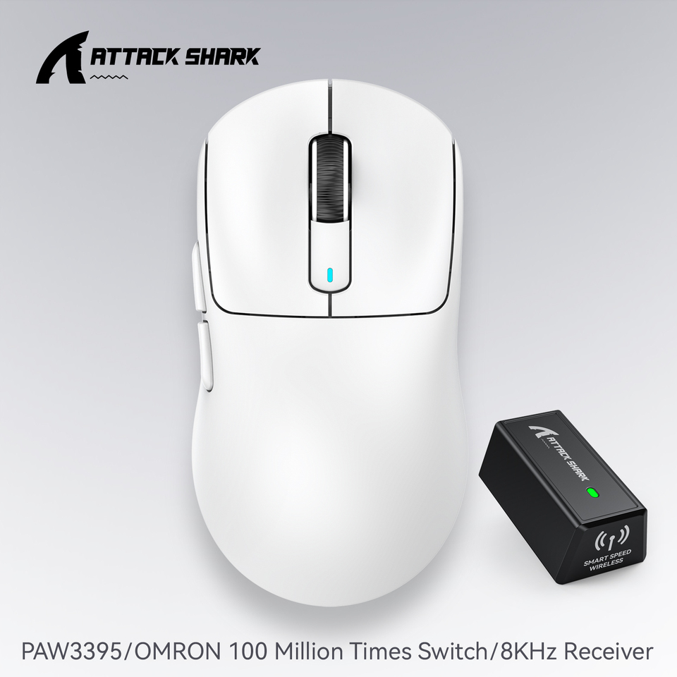 Attack Shark X3 PixArt PAW3395 Wireless Mouse, 26K DPI  Lightweight Mouse ,Tri-Mode Macro Gaming Mouse,Laptop/win/mac