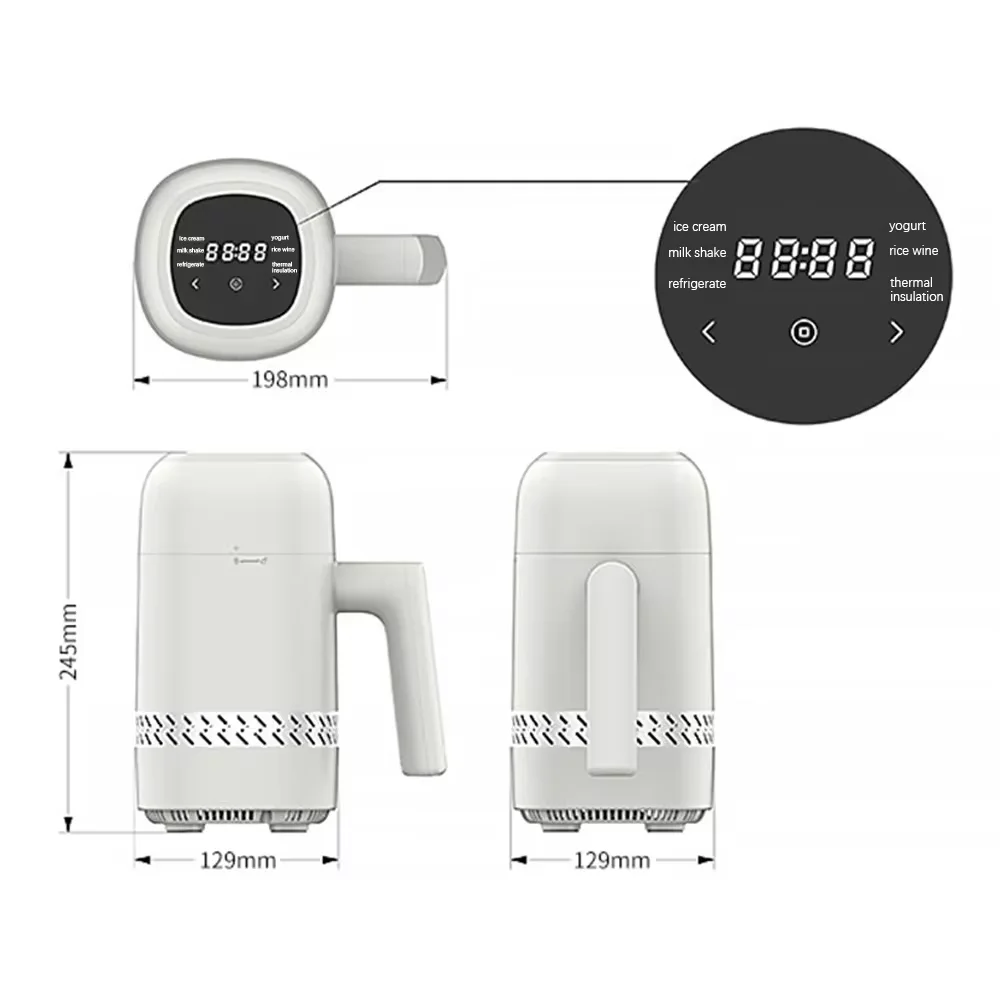 300ML 220V DIY Ice Cream Maker MilkshakeIntelligent Touch Panel Multi Ice Cream Machine Yogurt Machine Milk Shake Machine 6