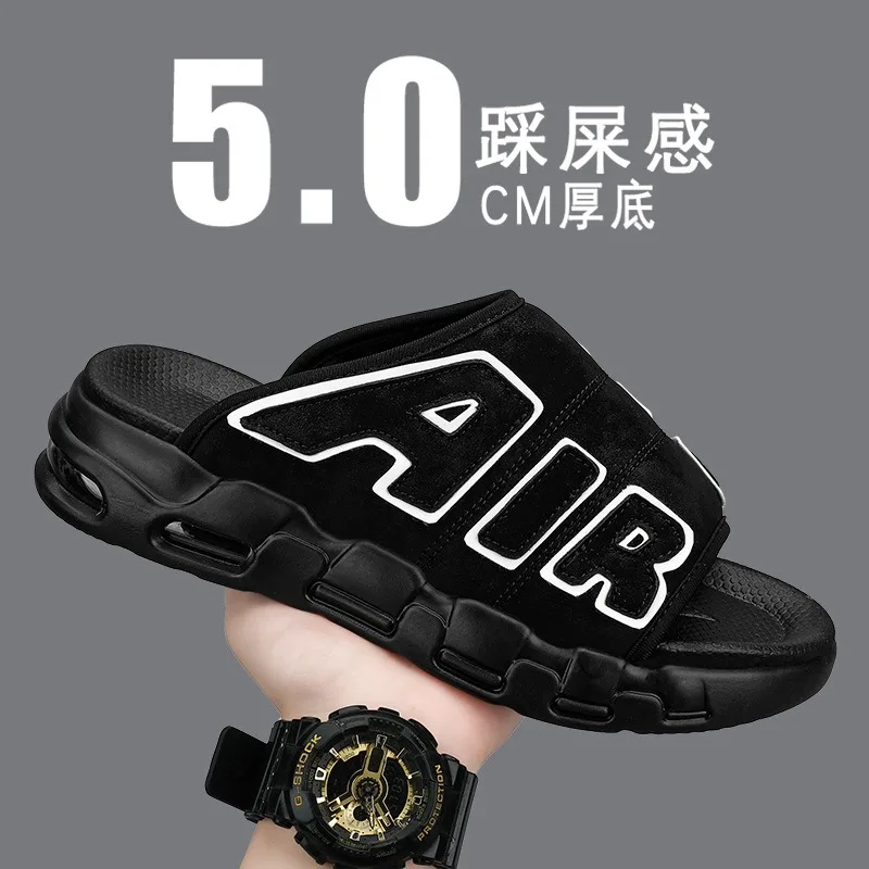 รูปสินค้า รองเท้าแตะชาย 2025 แฟชั่น Air Cushion ชายหาด ทนลื่น