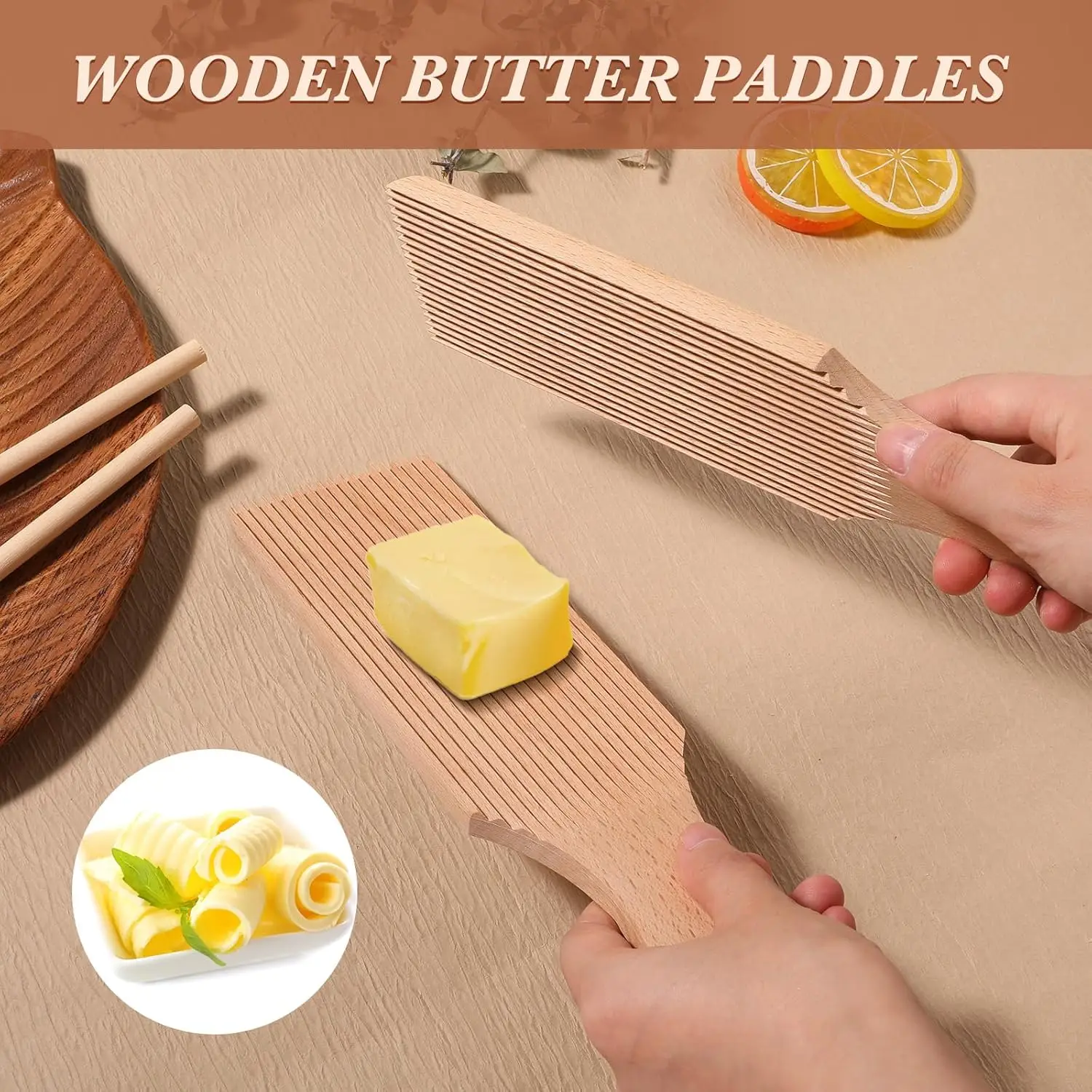 Pasta Making Tools Gnocchi Paddle Wooden Butter Paddles Pasta Board Stripper Garganelli Stick