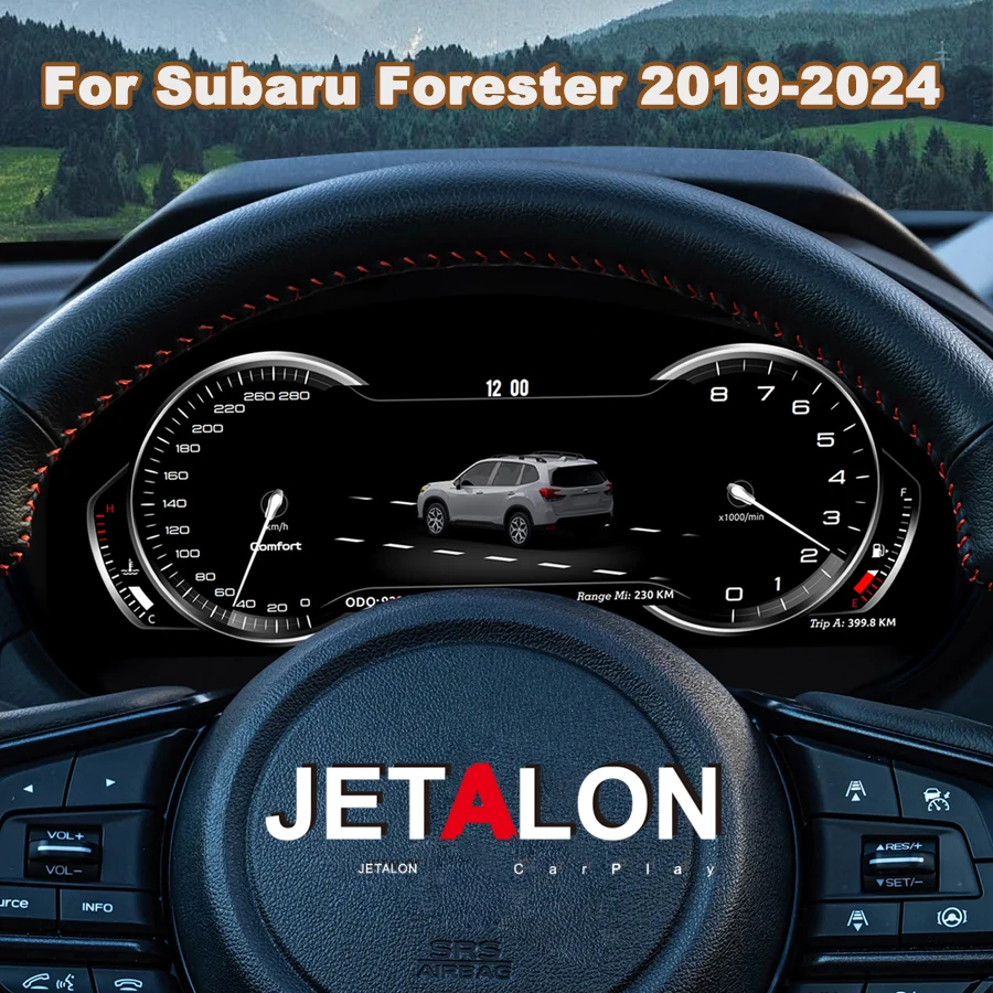 Nuevo Panel de Instrumentos Digital Carplay de 12.3 Pulgadas para Subaru Forester 2019-2024, Velocímetro LCD, Cabina Virtual 1