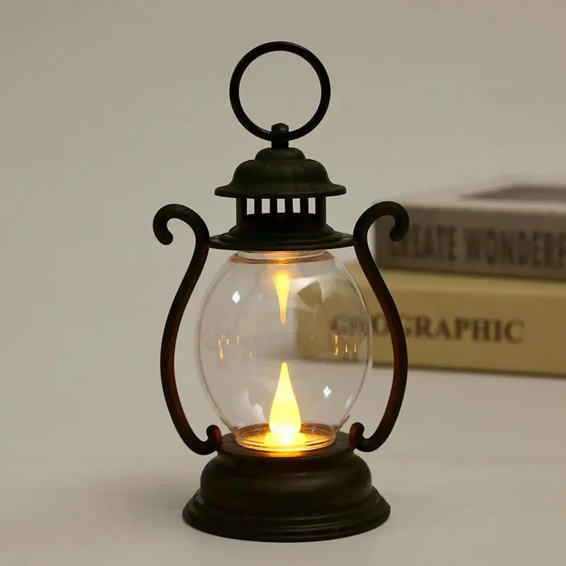 

Tent Lamp Tabletop Patio Decoration Portable Battery Powered Vintage Latern LED Light Bedroom Decor Household Accessories