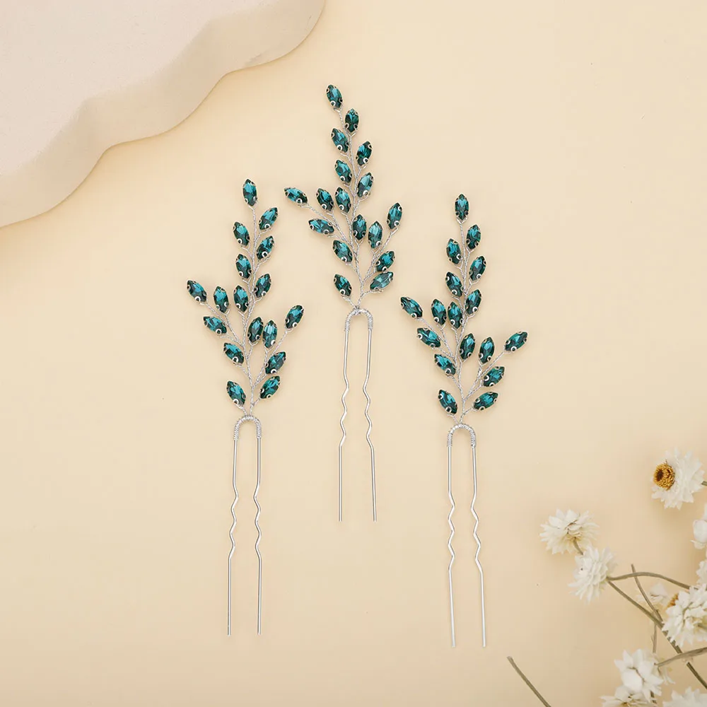 Rhinestone Hairpins for Women Party Wedding Headpieces 7 Colors hair accessories bridal hair accessories