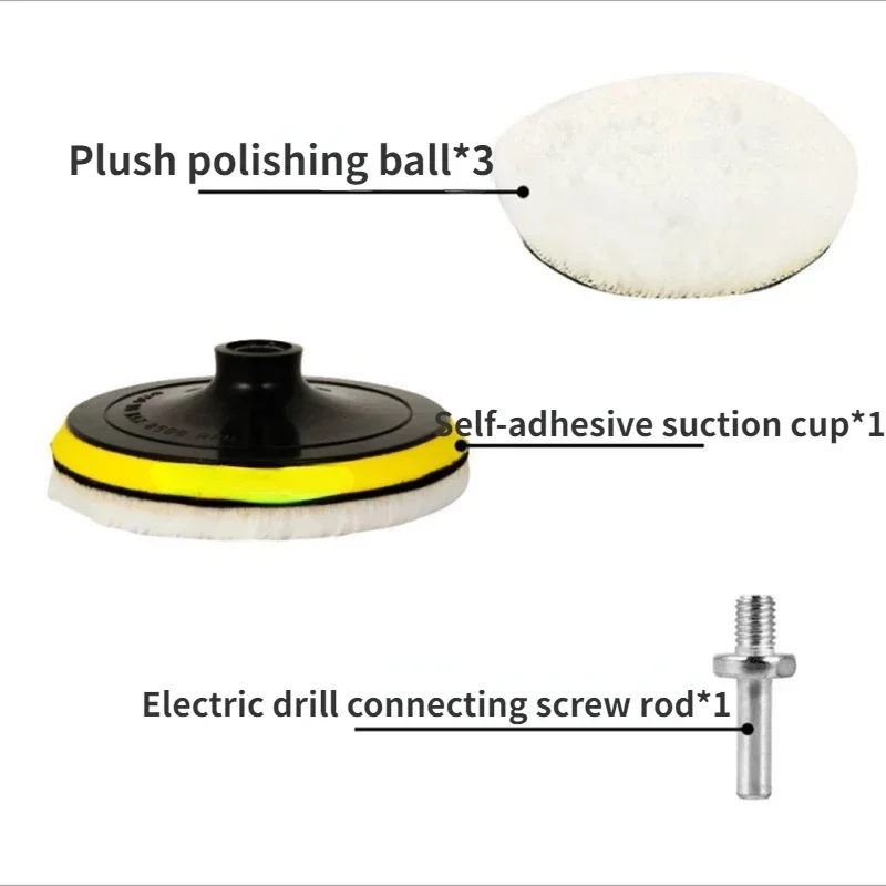 5PCS 3/4/5/6/7 inch Polishing Kit Polishing Pad Car Waxing Sponge Disk Wool Wheel Auto Paint Care Polisher Pads Car Gadget