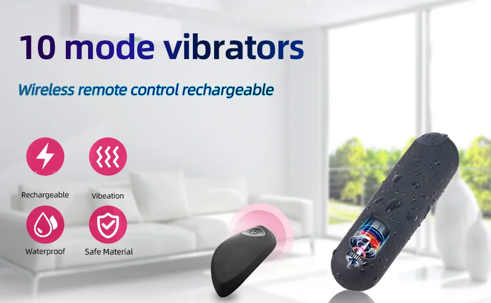 Vibrating Remote Control Powerful Mini Bullet 10 Modes for Women Clitoris Stimulator Dildo Adult Sex Toy  Anal Massage Vibrator
