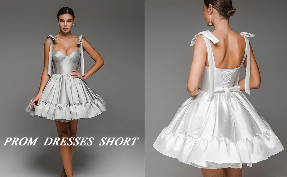 Spaghettiträger Mini Ballkleid Abendkleid Partykleid