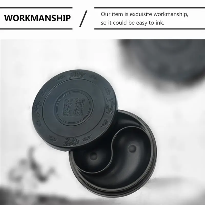 수묵화 서예 중국 석재 잉크 석재 페인팅, 잉크 슬랩 수미 접시 스틱, 전통 일본 드로잉 두안 쉬얀 글씨