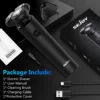 SEJOY Portable Clean Razor Men USB Electric shaver Powerful Beard Electric Razor Rechargeable Waterproof shaving Machine 2