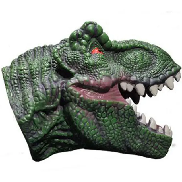Dinosaur Hand Puppets Soft Rubber Dinosaur Toys Jurassic Raptors Realistic Puppet Dinosaur Hand Puppet Finger Dinosaur Toy 5