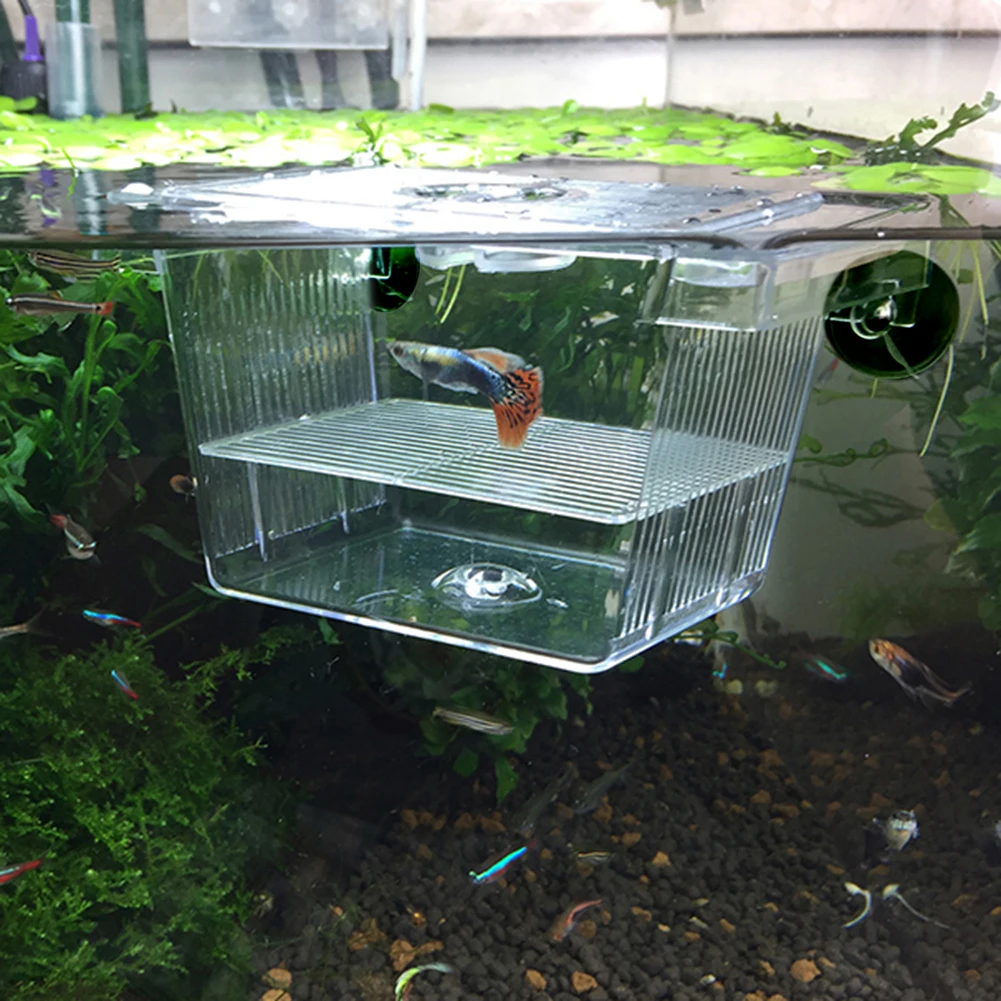 Fish Breeding Box Transparent Aquarium Incubator Fish Tank Isolation Box Acrylic Hatchery Fish Decoration tank Spawning Hatching Room