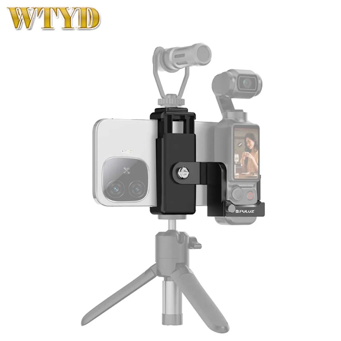 PULUZ Protective Frame Expansion Phone Clamp Adapter Bracket For DJI OSMO Pocket 3 Multifunction tripod mount adapter