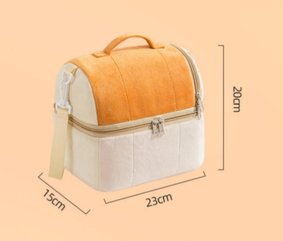 Personalized Bento Bag, Double Layer Thickened Insulation Bag, One Shoulder Convenient Storage Large Capacity Picnic Bag