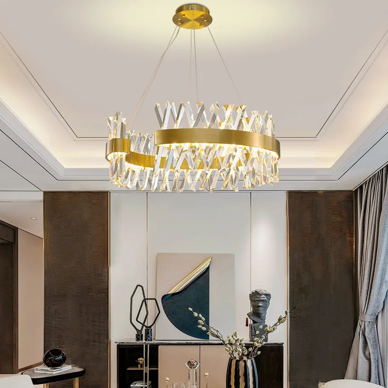 

Post Modern Luxury Lustre Led Chandelier For Living Room Bedroom Hotel Gold Metal Hanglamp Restaurant Suspend Light